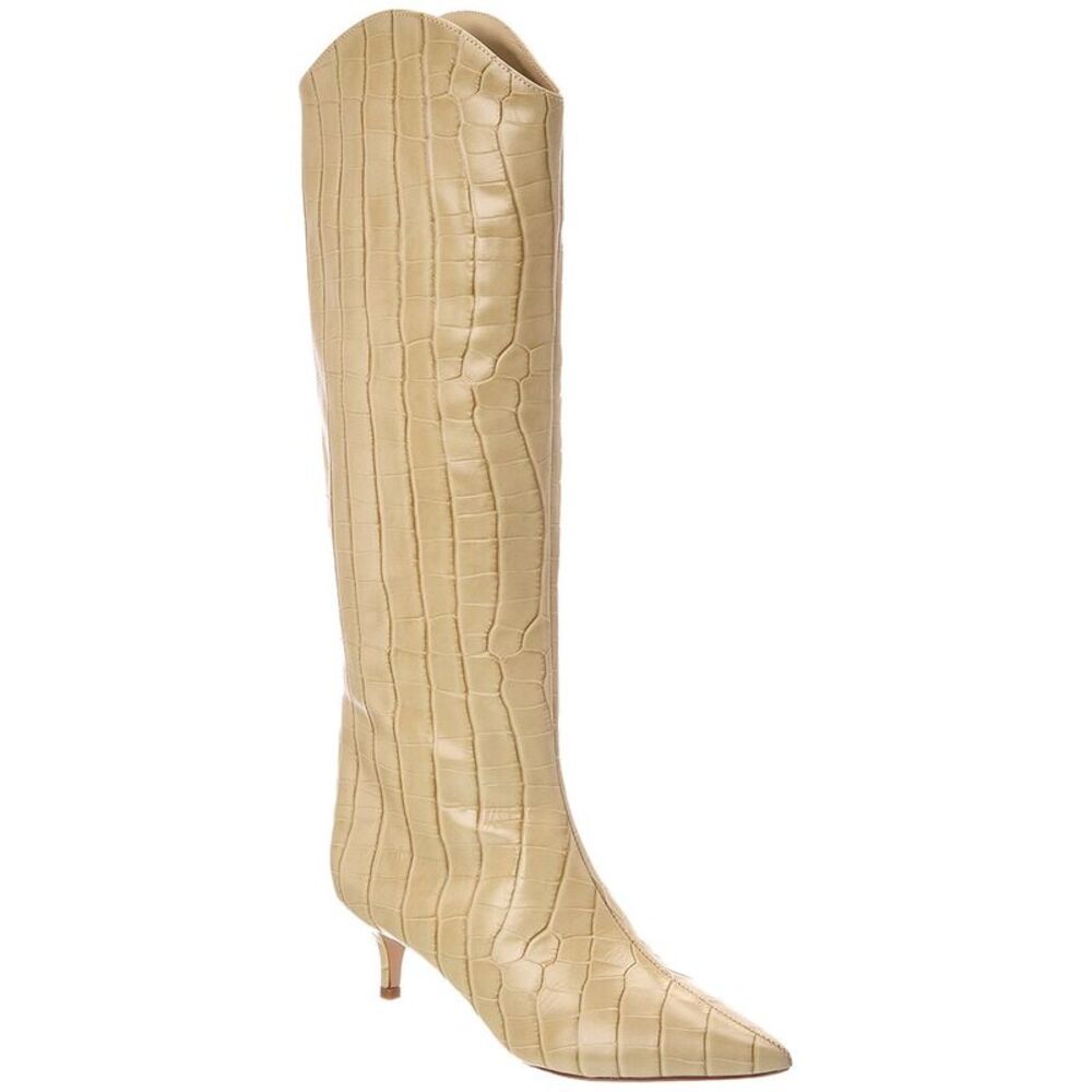 Schutz Maryana Lo Leather Boot, Beige